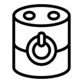 Smart speaker icon outline vector. Voice control assistant