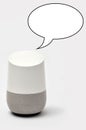 A Smart Speaker with a speech bubble