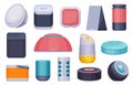 Smart speaker. Technology device with voice assistant and control interface, wireless internet technology portable home