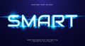 Smart Style 3d editable text effect template Royalty Free Stock Photo
