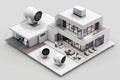 Smart surveillance cameras monitor networks remotely with modern technology and authentication for security.