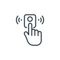 smart switch icon vector from smart home concept. Thin line illustration of smart switch editable stroke. smart switch linear sign