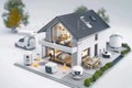 Smart switch technology and environmental connectivity integrate with security systems for synchronized technology and protective
