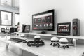 Smart switch technology in security systems integrates camera audio with communication convergence, ensuring surveillance security