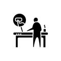 Smart table glyph icon