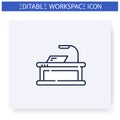 Smart table line icon. Editable illustration