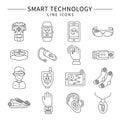 Smart Technology Monochrome Linear Icons