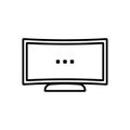 smart television icon in line shape vector