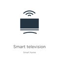 Smart television icon vector. Trendy flat smart television icon from smart home collection isolated on white background. Vector