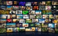 smart television. media content on demand. tv channel pack Royalty Free Stock Photo