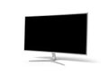 Smart television screen isolated on white Mockup. Computer monitor 3D rendering Royalty Free Stock Photo