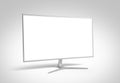 Smart television screen isolated on white Mockup. Computer monitor 3D rendering Royalty Free Stock Photo