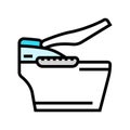 smart toilet home color icon vector illustration