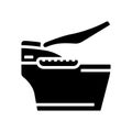 smart toilet home glyph icon vector illustration