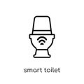smart Toilet icon. Trendy modern flat linear vector smart Toilet