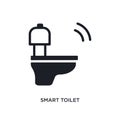 smart toilet isolated icon. simple element illustration from smart home concept icons. smart toilet editable logo sign symbol