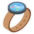 Smart tracker icon isometric vector. Digital device