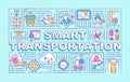 Smart transportation word concepts banner