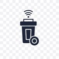 smart trash transparent icon. smart trash symbol design from Smarthome collection.