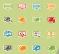 smart tv icon set