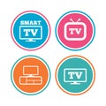 Smart TV mode icon. Retro television symbol.