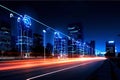 smart urban lighting control ai systems that control lighting l Royalty Free Stock Photo