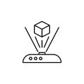 smart vacuum cleaner icon. Element of intelligence icon for mobile concept and web apps. Thin line smart vacuum cleaner icon can