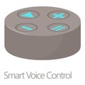 Smart voice control icon, cartoon style