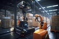 Smart warehouse management system with innovative internet of things technology to identify package picking and delivery, robot