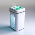 Smart waste basket. Electronic gadget for the home. Open cover.