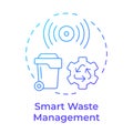 Smart waste management blue gradient concept icon Royalty Free Stock Photo