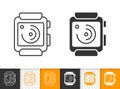 Smart Watch simple black line vector icon