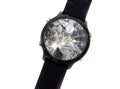 Smart watch with broken display on white isolated Royalty Free Stock Photo