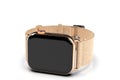 Apple Watch 4 style smartwatch, gold, black screen