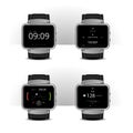 Smart Watch with Digital Display Set Royalty Free Stock Photo