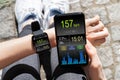 Smart Watch Health Gadget For Running Royalty Free Stock Photo