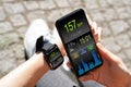 Smart Watch Health Gadget For Running Royalty Free Stock Photo