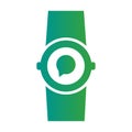 Smart watch icon. Digital device symbol. Time tracker Vector. Technology wearable gadget. Royalty Free Stock Photo