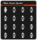 Smart watch icon set Royalty Free Stock Photo
