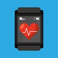 Smart watch medical service heart rate Royalty Free Stock Photo