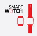 Smart watch mockup fold and unfold strap