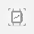 Smart watch outline icon. Vector smartwatch symbol