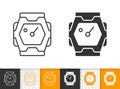 Smart Watch simple black line vector icon