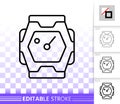 Smart Watch simple black line vector icon