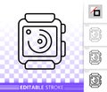 Smart Watch simple black line vector icon