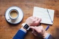 Smart watch, time management and reminder Royalty Free Stock Photo