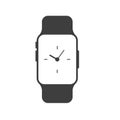 Smart watch wearable with classic time face flat vector icon for apps and websites Royalty Free Stock Photo