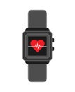 Smart watch wearable technology heart cardiology.Heart rate.