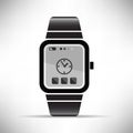 Smart watch wearable technology vector illustration