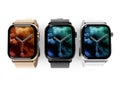 3 smart watches - Apple Watch 4, all colours